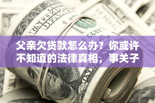 济南父亲欠贷款怎么办？你或许不知道的法律真相，事关子女未来