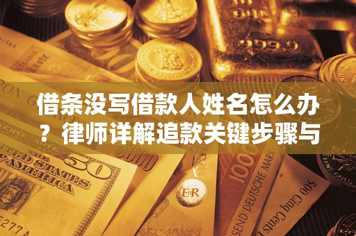 济南借条没写借款人姓名怎么办？律师详解追款关键步骤与证据链构建