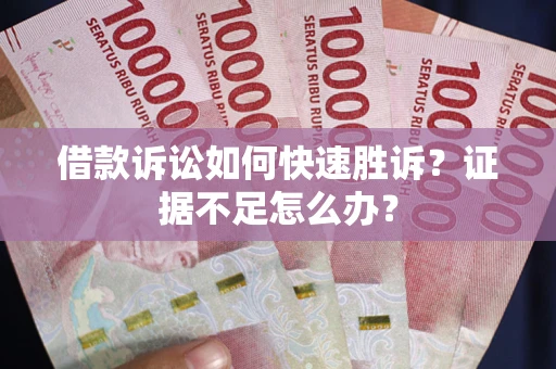 济南借款诉讼如何快速胜诉？证据不足怎么办？