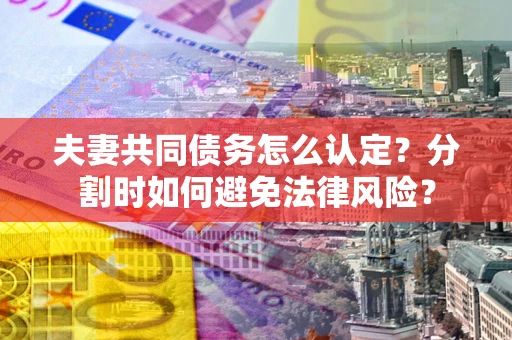 济南夫妻共同债务怎么认定？分割时如何避免法律风险？